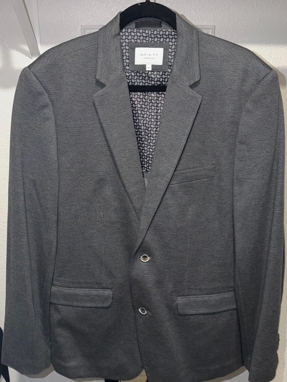 NFINITY Men's Gray Two-Button Sport Blazer